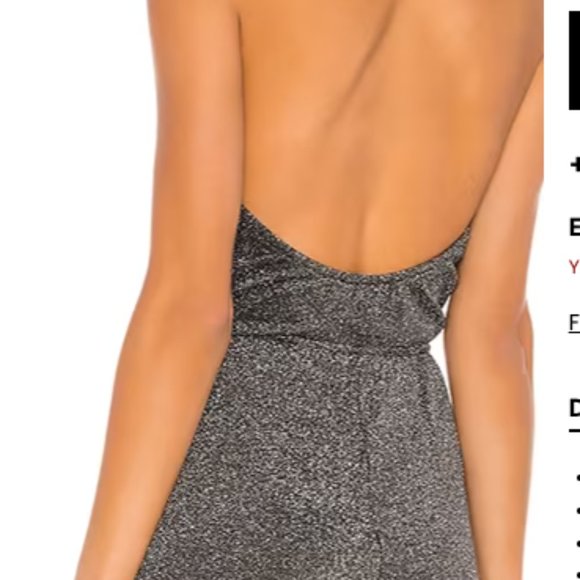 Revolve Superdown Jumpsuit Size Small Metallic Silver - WORN ONCE! - Picture 7 of 10